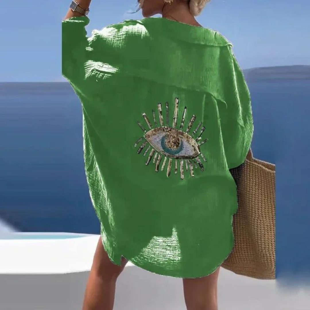 Image of Judie | Women's Lightweight Relaxed Fit Button-Down Overshirt