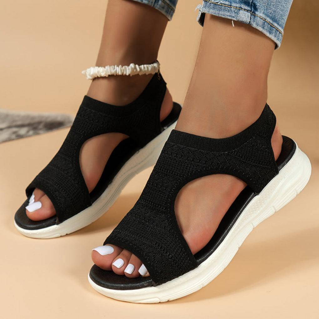 Image of Judie | Women's Open Toe Slide Platform Sandals