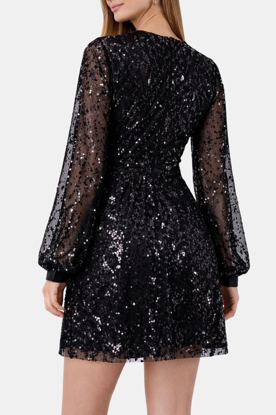 Image of Judie | Women's Sequin Long Sleeve Mini Dress