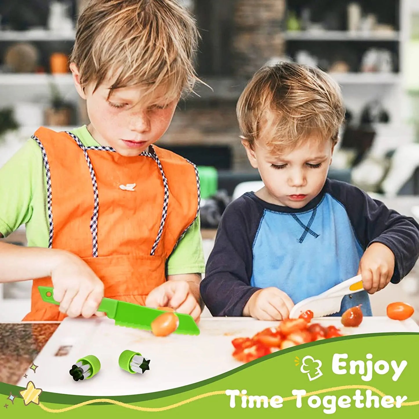 Junior Chef Set - Safe Cutting - Kitchen Set for Kids