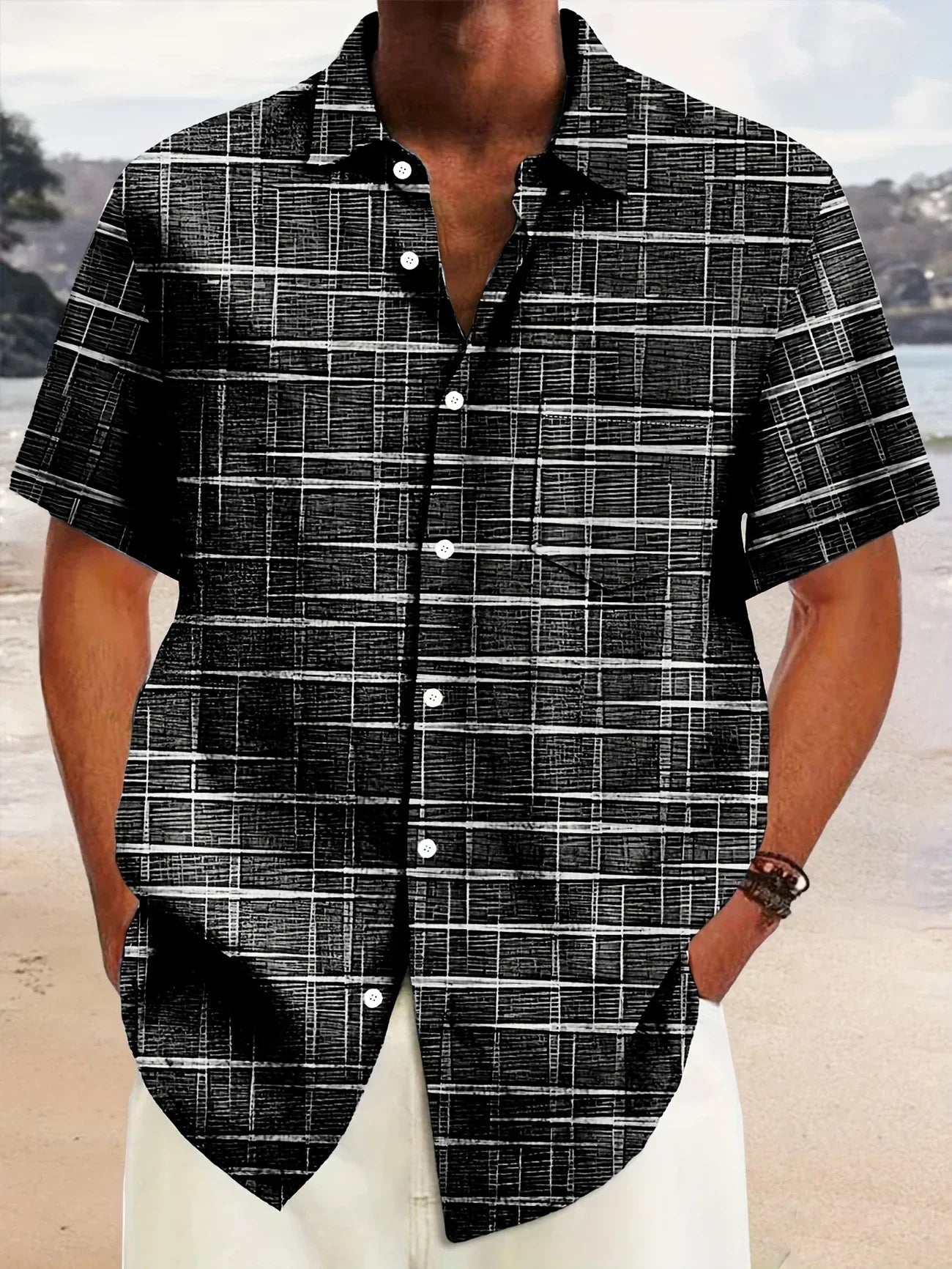 Image of Kane | Men's Button-Down Printed Shirt