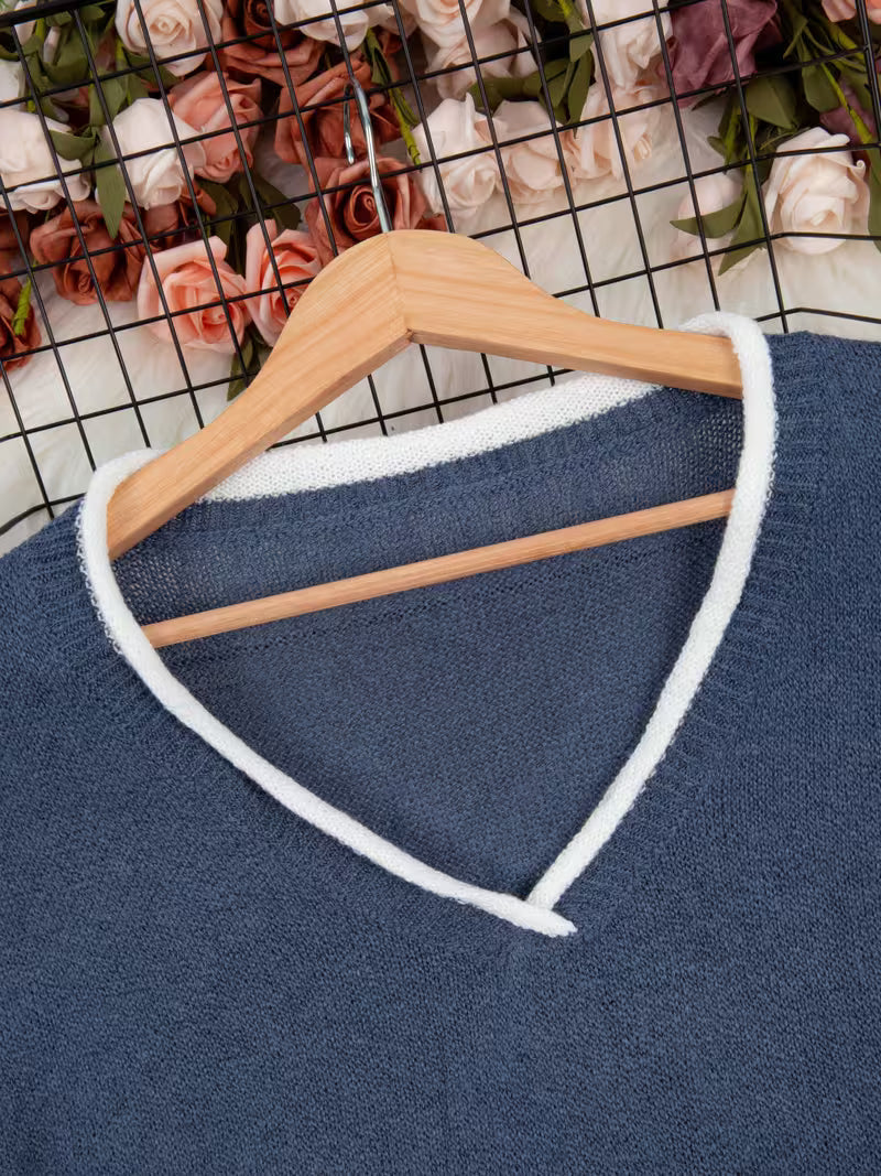 Image of Kara | Women's Oversized V-Neck Sweater