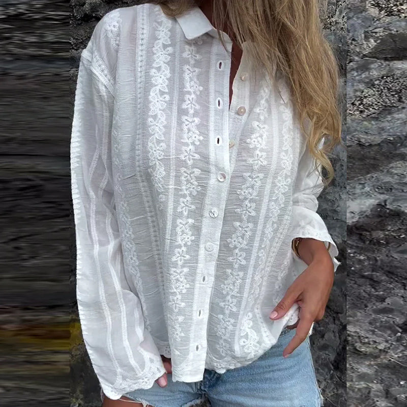 Image of Karen | Women's Button-Down Relaxed Fit Blouse