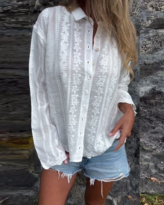 Image of Karen | Women's Button-Down Relaxed Fit Blouse