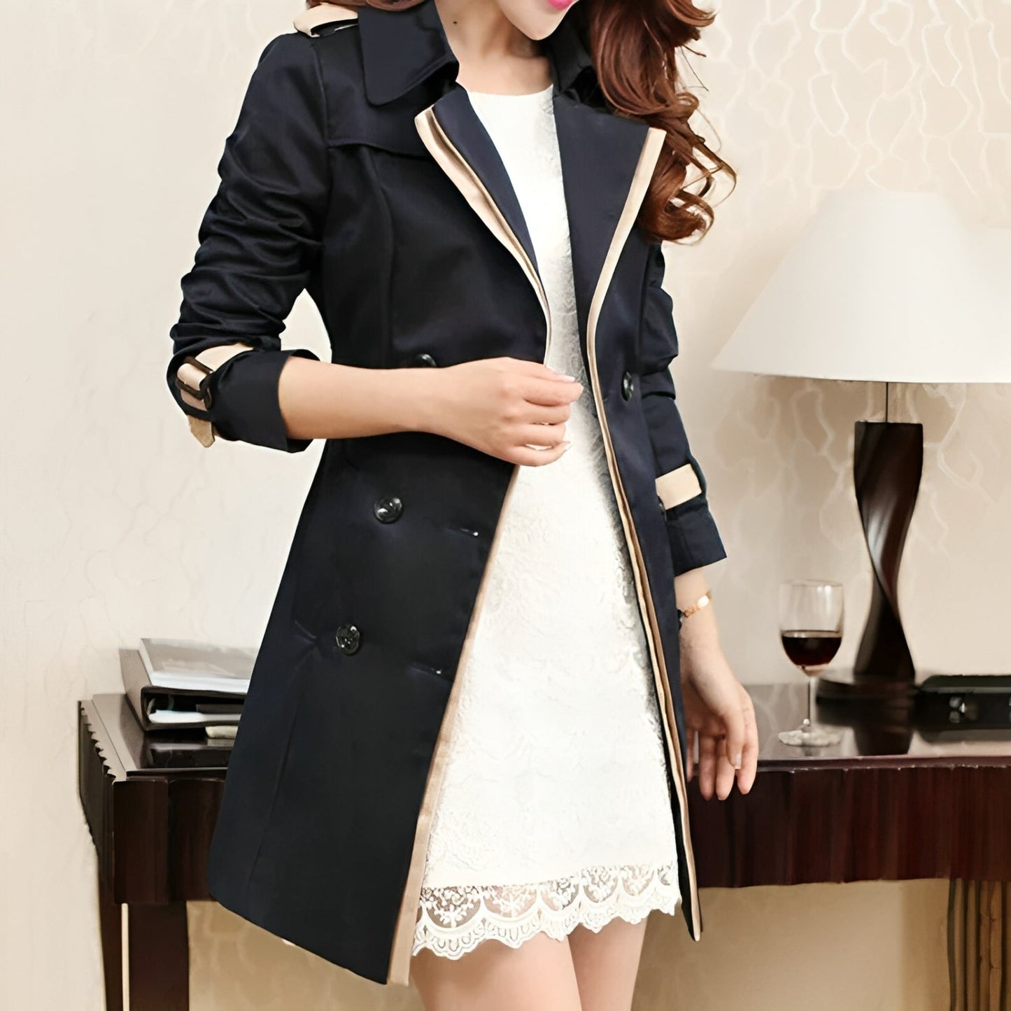 Image of Karen | Women's Double-Breasted Trench Coat
