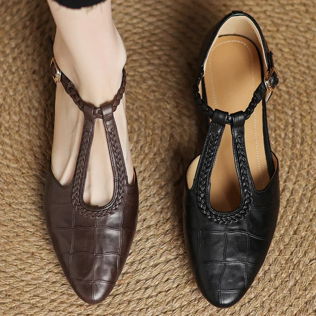Image of Karen | Women's T-Strap Low Heel Dress Shoes