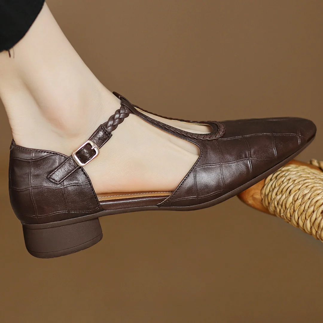 Image of Karen | Women's T-Strap Low Heel Dress Shoes