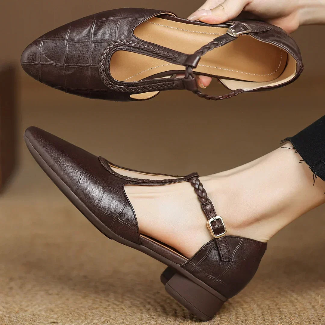 Image of Karen | Women's T-Strap Low Heel Dress Shoes