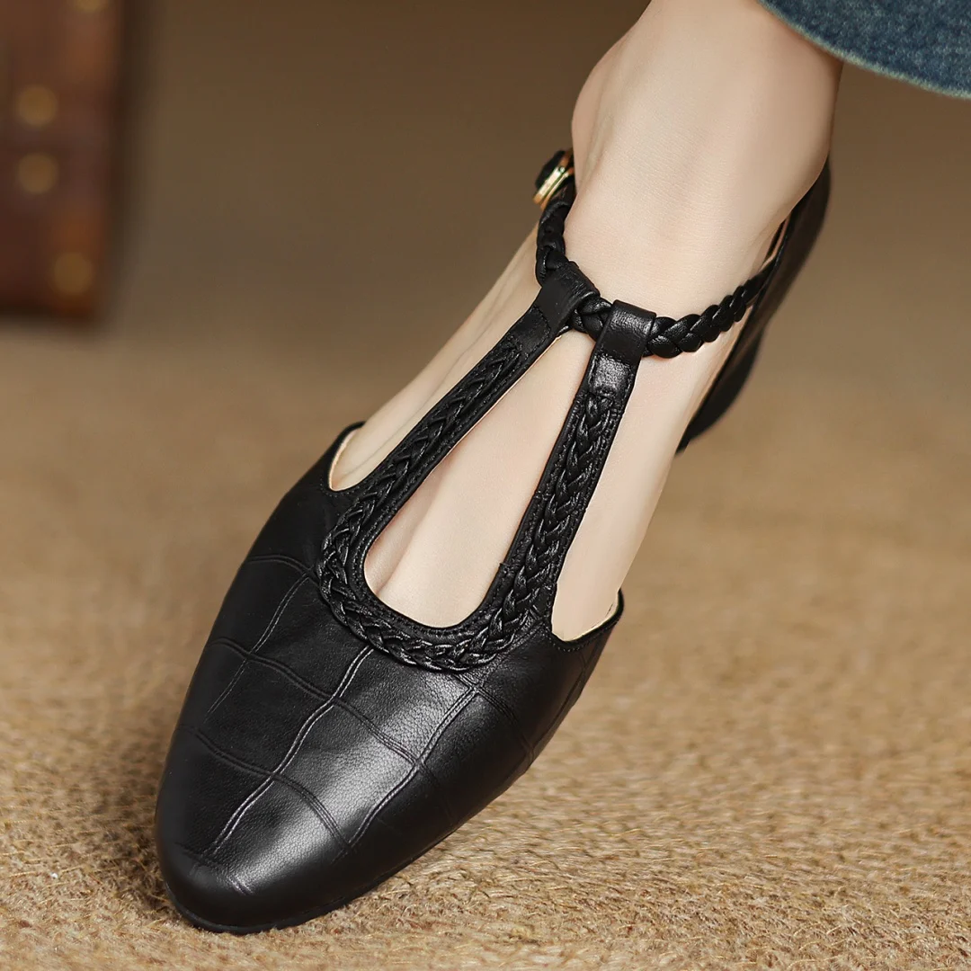 Image of Karen | Women's T-Strap Low Heel Dress Shoes