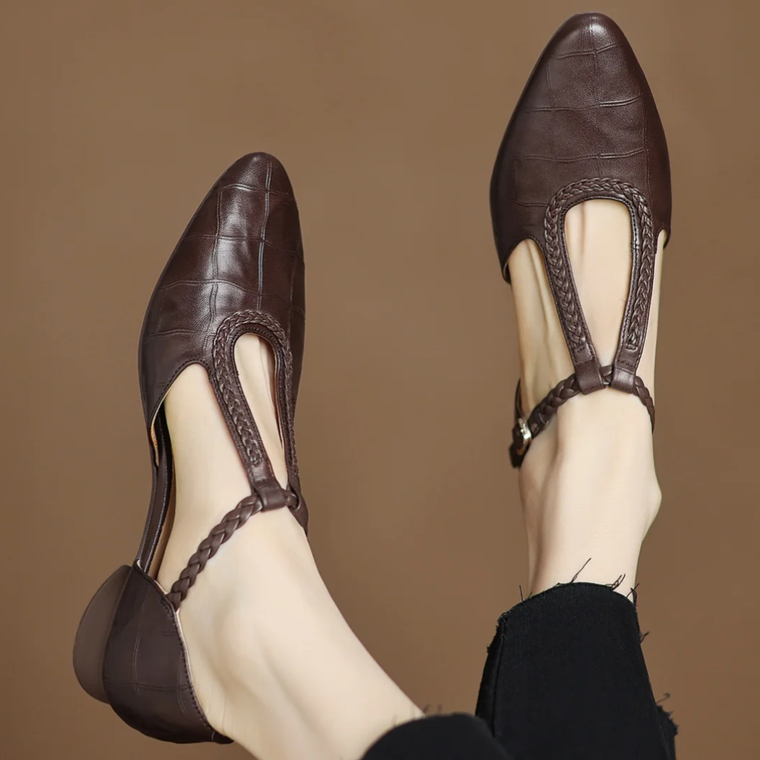 Image of Karen | Women's T-Strap Low Heel Dress Shoes