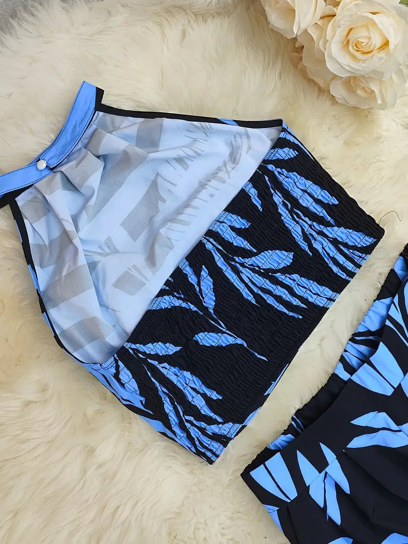 Image of Karina | Women's Halter Top Two-Piece Set