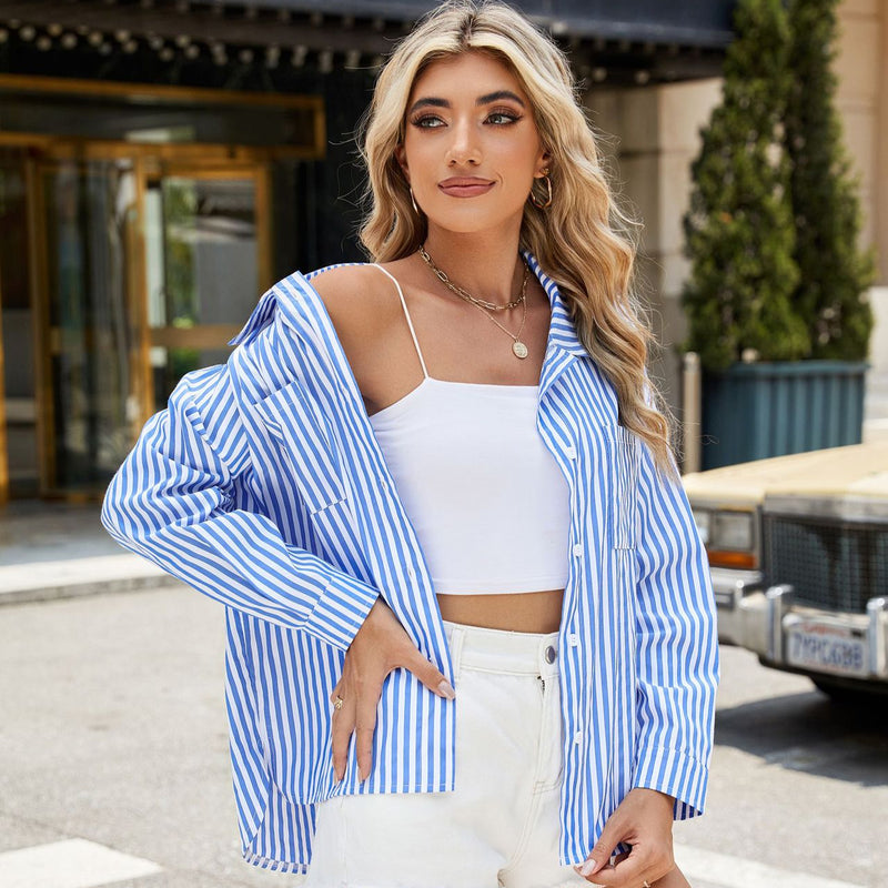 Image of Kate | Women's Long Sleeve Striped Shirt