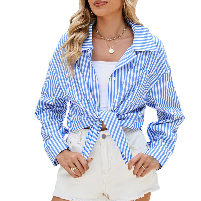 Image of Kate | Women's Long Sleeve Striped Shirt