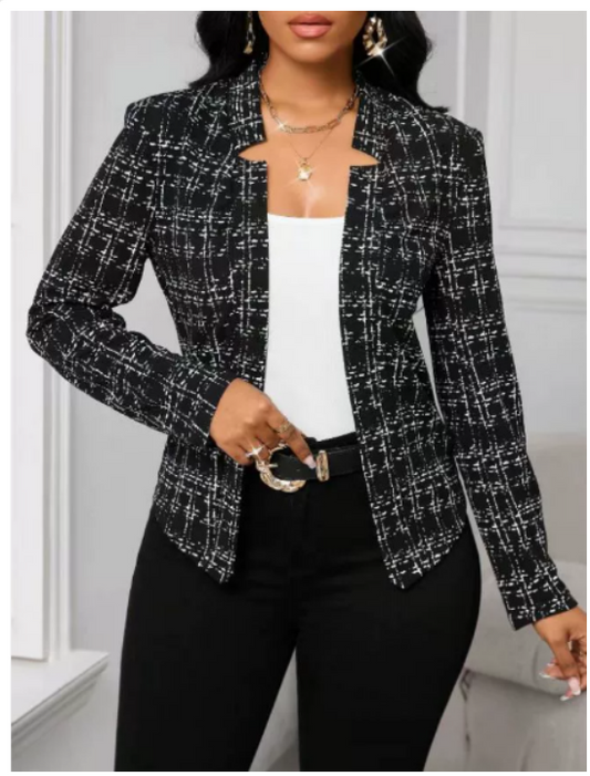 Image of Kate | Women's Open Front Blazer Blouse