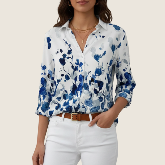 Image of Katelyn | Women's Button-Down Floral Blouse