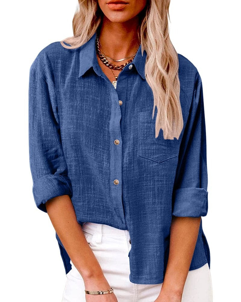 Image of Katelyn | Women's Button-Down Long Sleeve Blouse