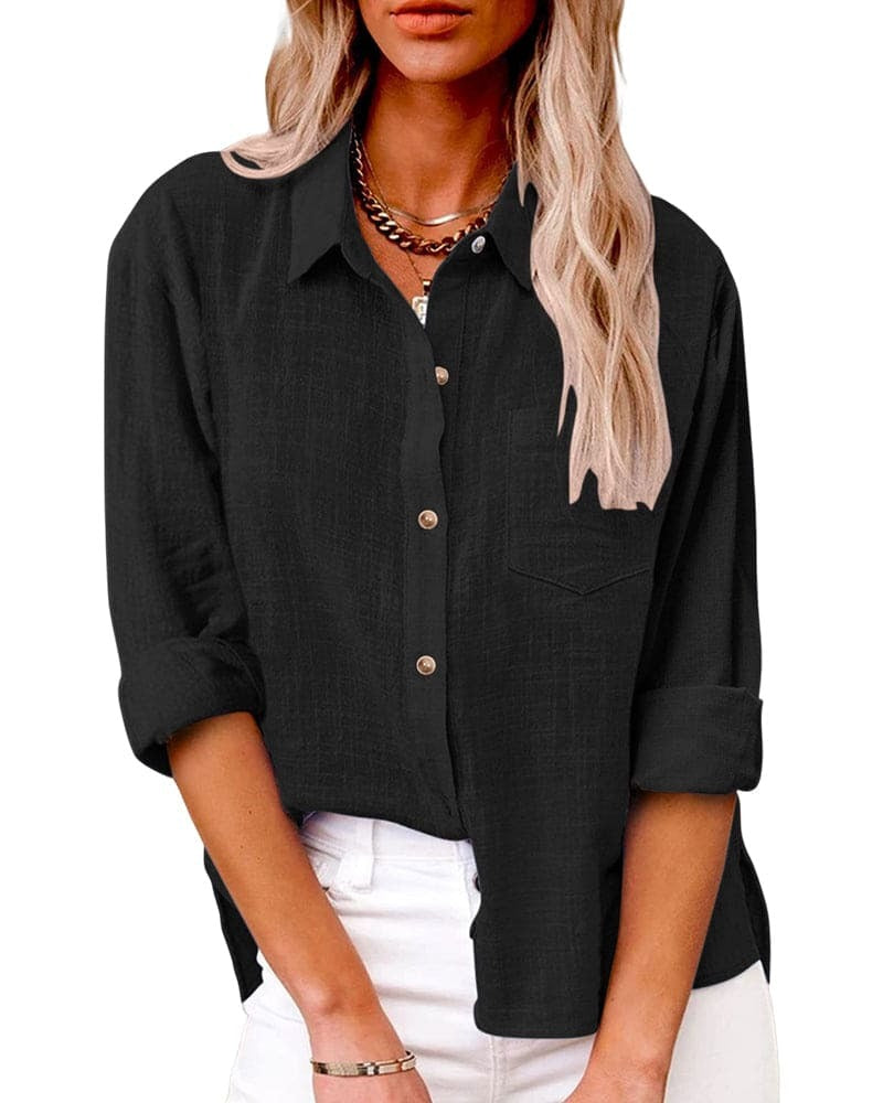 Image of Katelyn | Women's Button-Down Long Sleeve Blouse