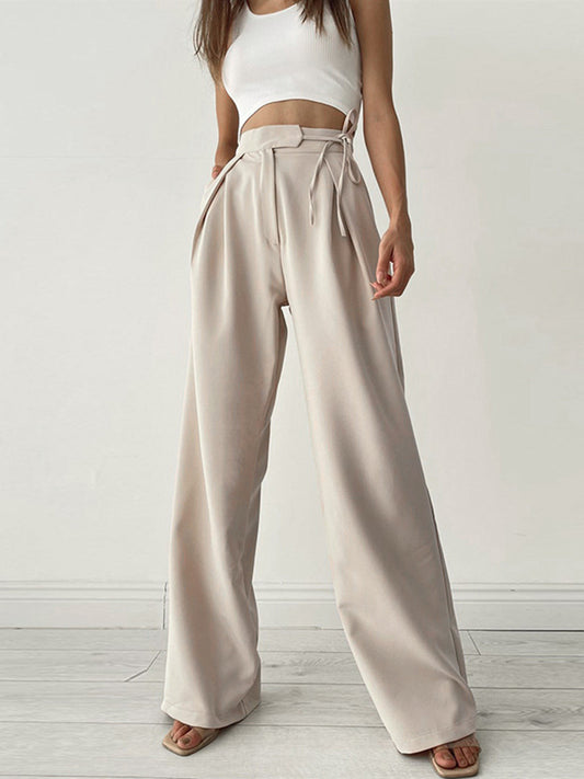 Image of Katherine | Women's High-Waisted Wide Leg Dress Pants