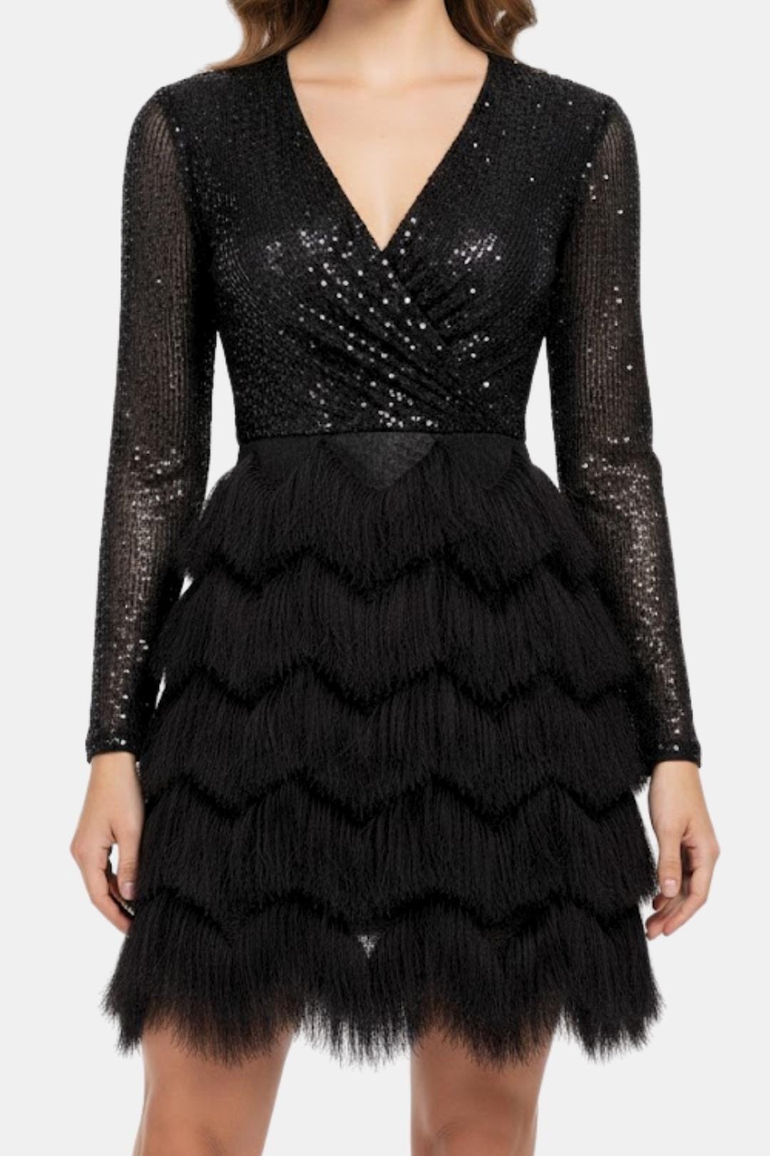 Image of Kathleen | Women's V-Neck Sequin Mini Dress