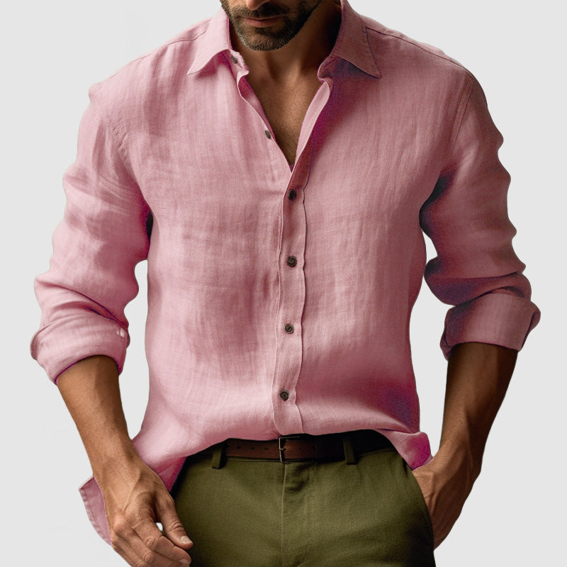 Image of Kelvin | Men's Long Sleeve Button-Down Casual Shirt