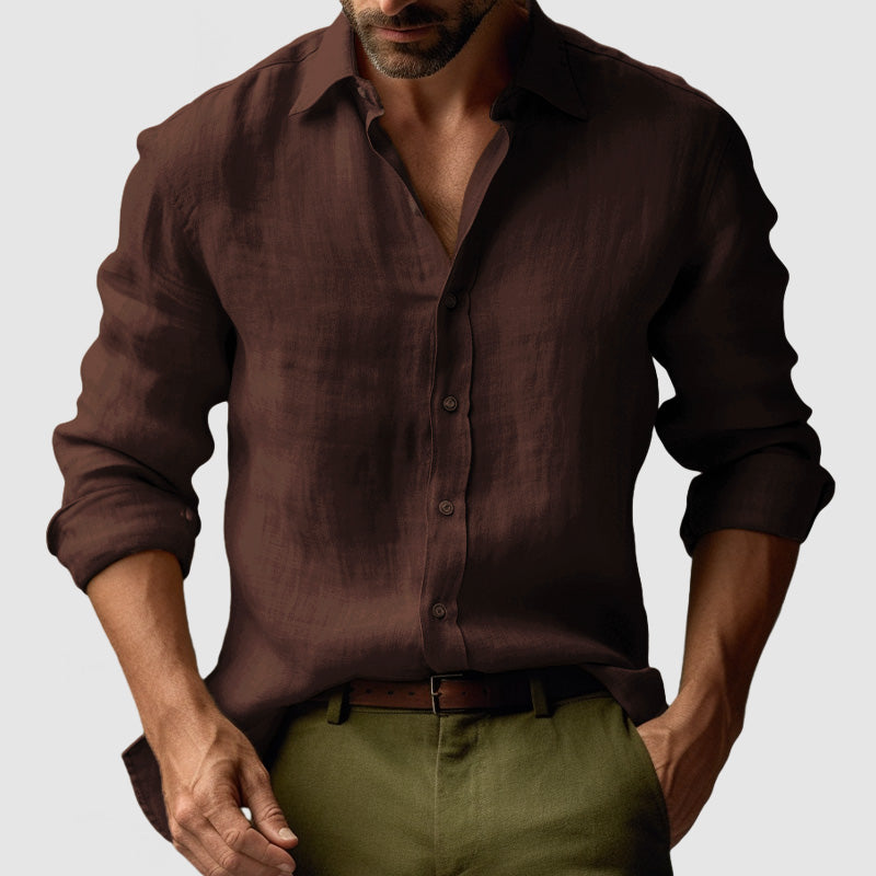 Image of Kelvin | Men's Long Sleeve Button-Down Casual Shirt