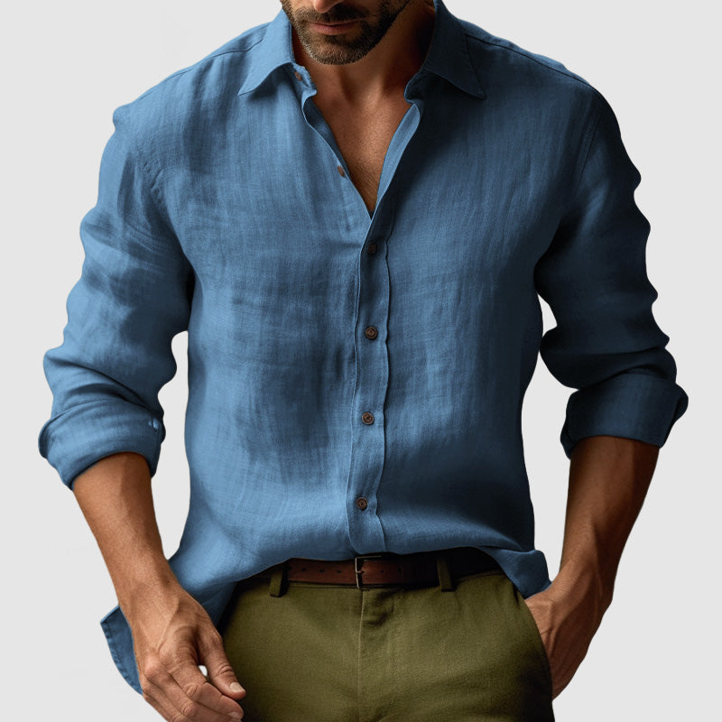 Image of Kelvin | Men's Long Sleeve Button-Down Casual Shirt