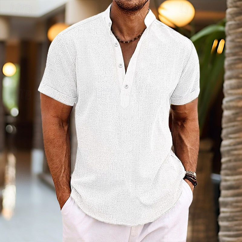 Image of Ken | Men's Short Sleeve Henley Shirt
