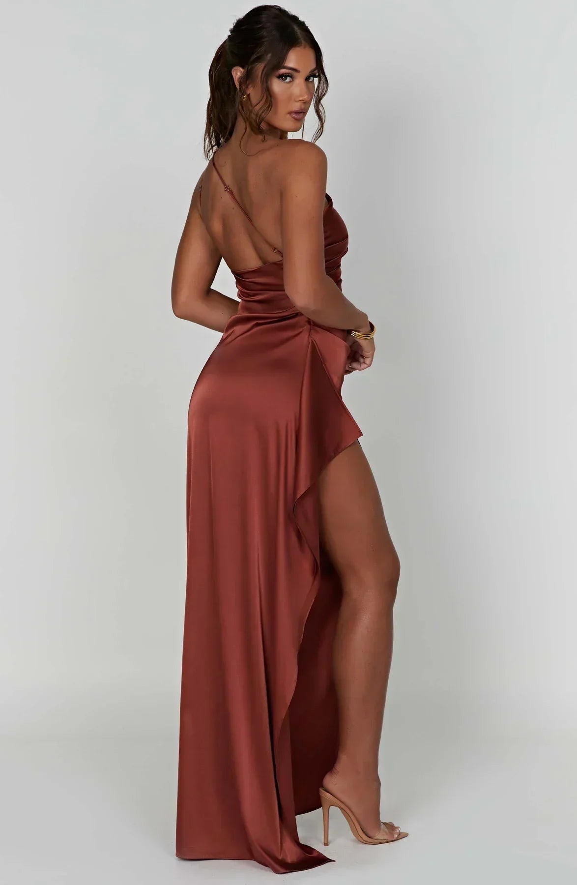 Image of Kendra | Women's One Shoulder Maxi Dress