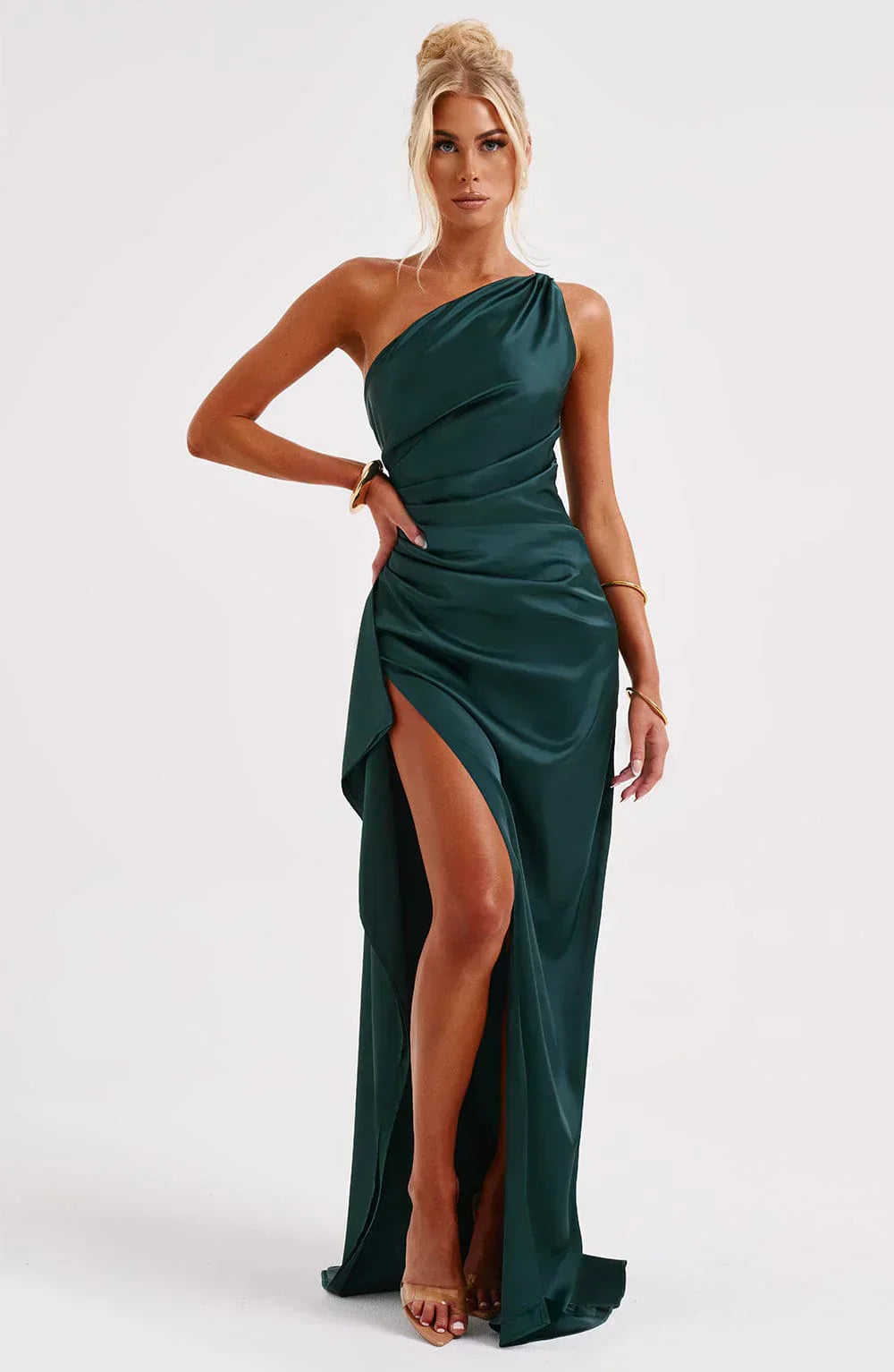 Image of Kendra | Women's One Shoulder Maxi Dress