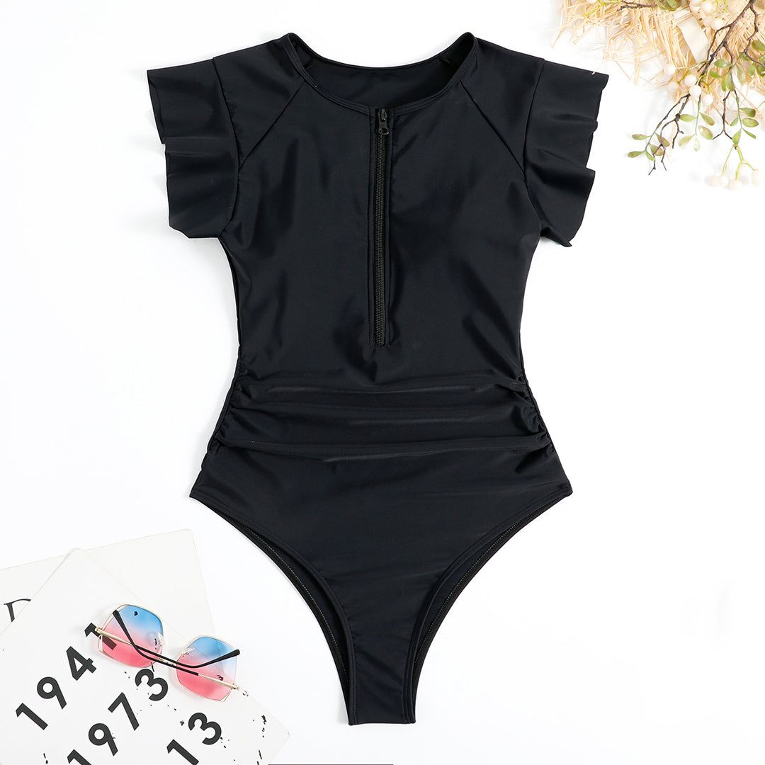 Image of Kendra | Women's Ruffle Sleeve One-Piece Swimsuit
