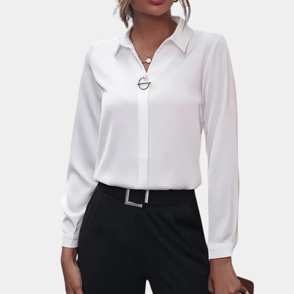Image of Kiara | Women's Long Sleeve Button-Down Blouse