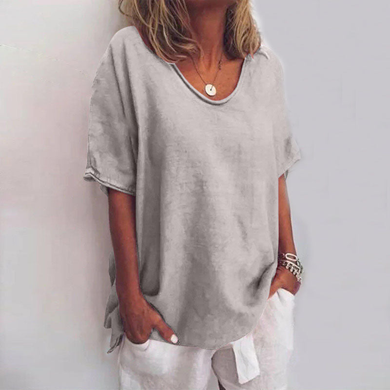 Image of Kiara | Women's Oversized V-Neck Blouse