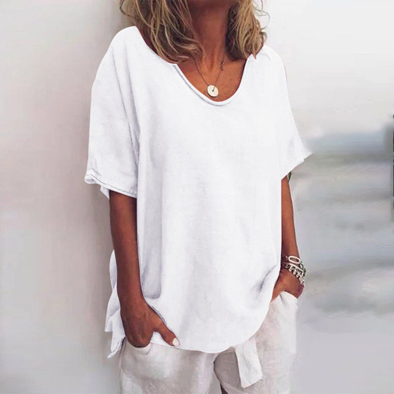 Image of Kiara | Women's Oversized V-Neck Blouse