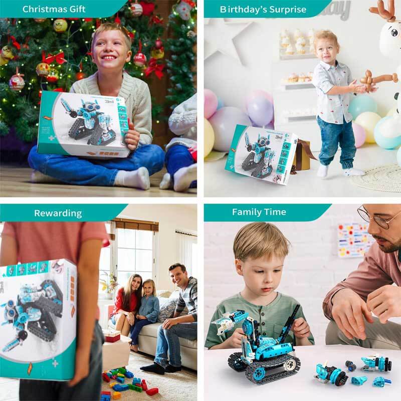 Kids' 3-in-1 Remote Control Building Robot Kit