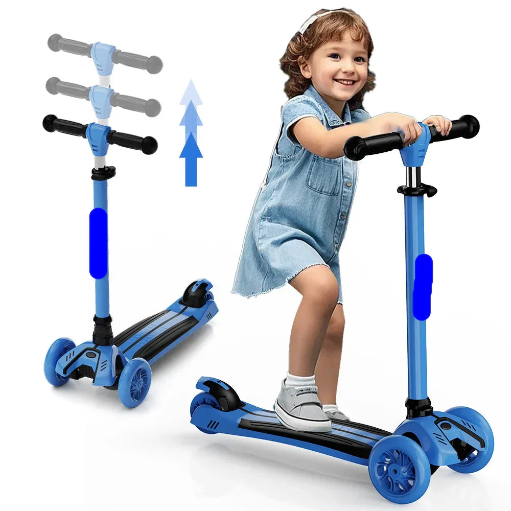 Kids 3-Wheel Scooter with LED Light-Up Wheels