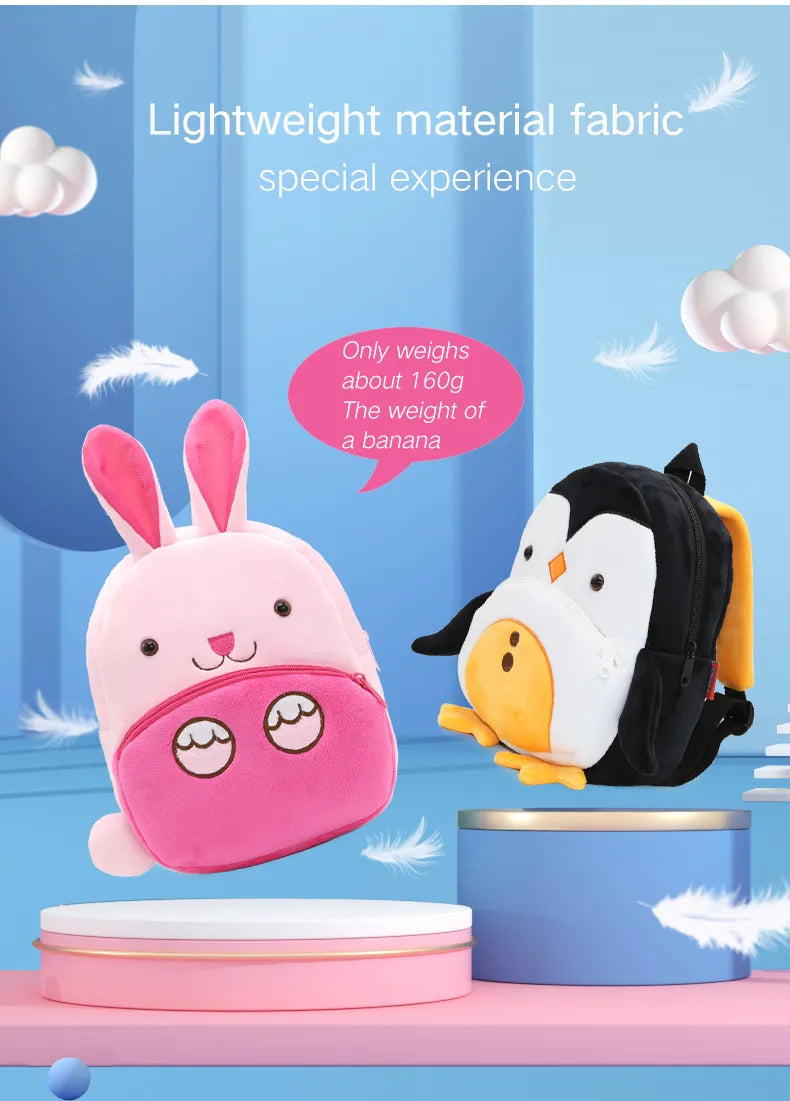 Kids' Adorable Plush Animal Backpack for Toddlers