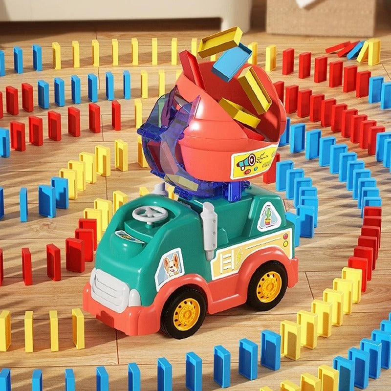 Kids' Automatic Domino Laying Train Toy Set
