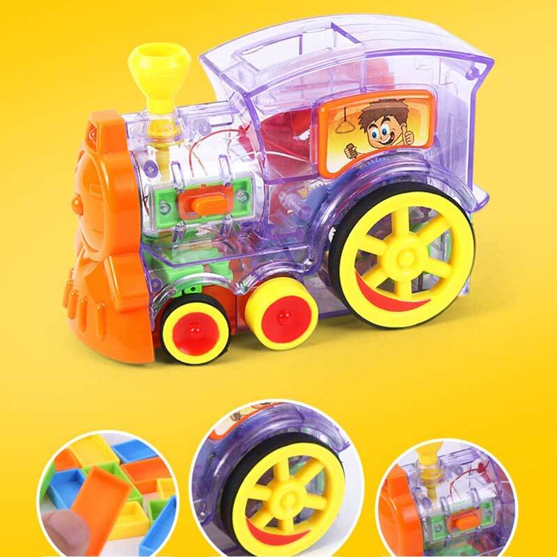 Kids' Automatic Domino Laying Train Toy Set