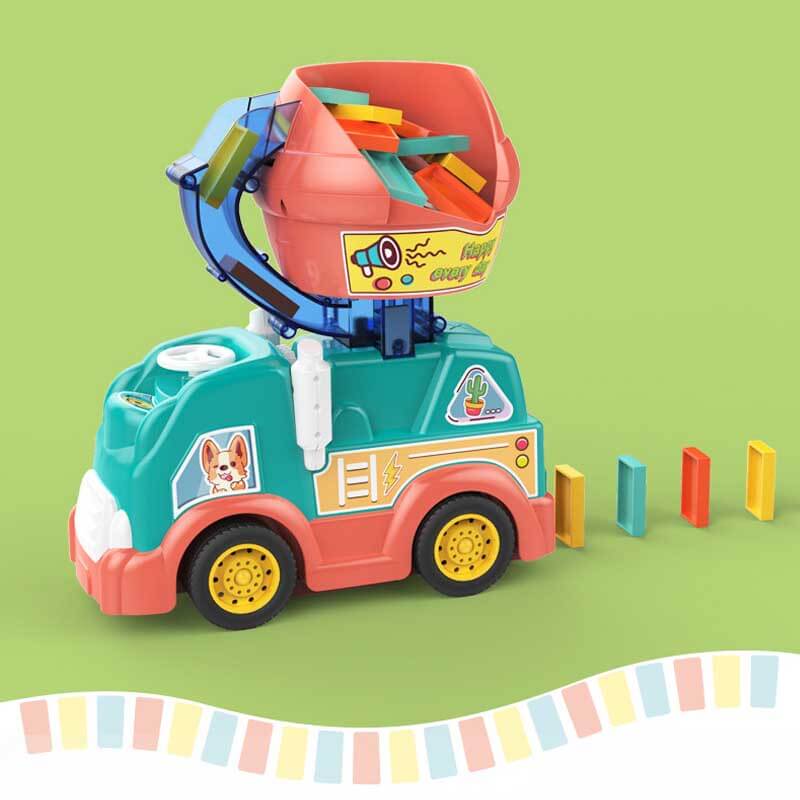 Kids' Automatic Domino Laying Train Toy Set