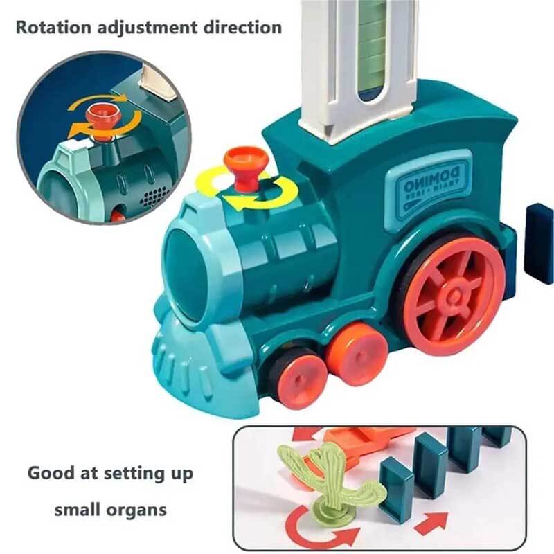 Kids' Automatic Domino Laying Train Toy Set