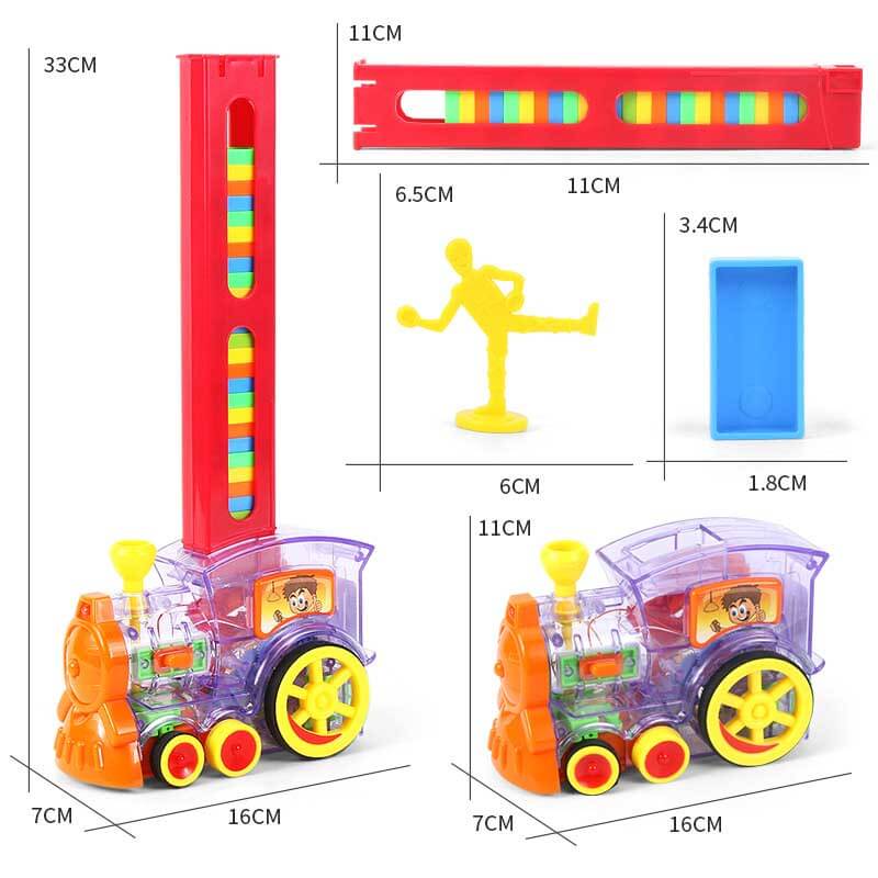 Kids' Automatic Domino Laying Train Toy Set