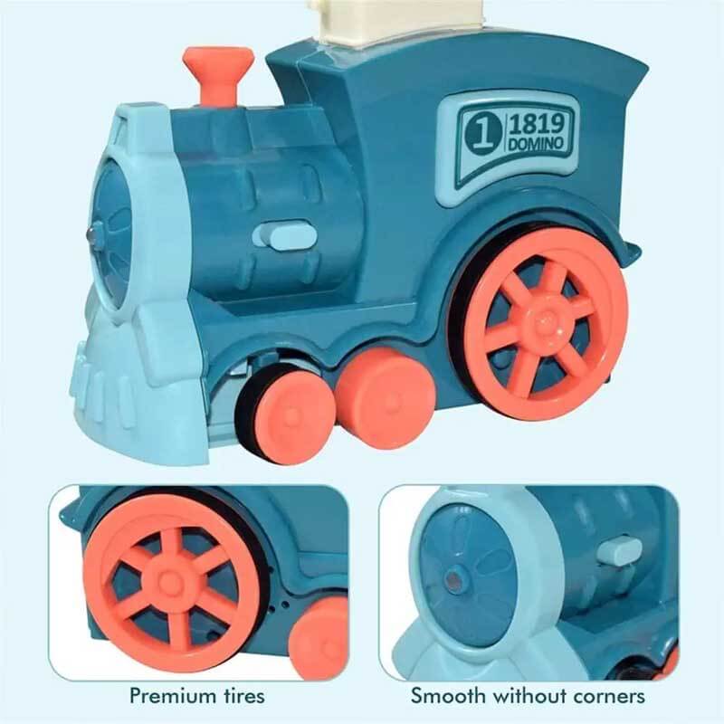 Kids' Automatic Domino Laying Train Toy Set