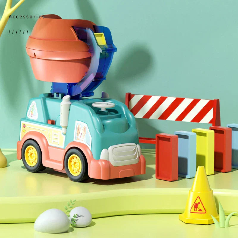 Kids' Automatic Domino Laying Train Toy Set