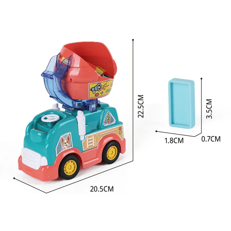 Kids' Automatic Domino Laying Train Toy Set