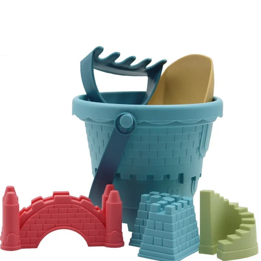 Kids Beach Sand Toys Set - Sensory Play Kit with Bucket