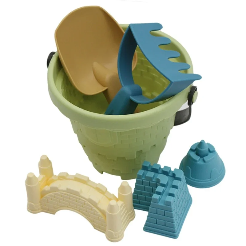 Kids Beach Sand Toys Set - Sensory Play Kit with Bucket