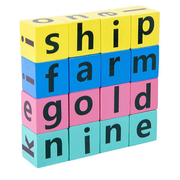 Kids Wooden Alphabet Spelling Game & Puzzle Set
