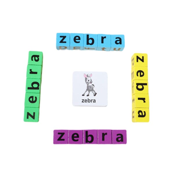 Kids Wooden Alphabet Spelling Game & Puzzle Set