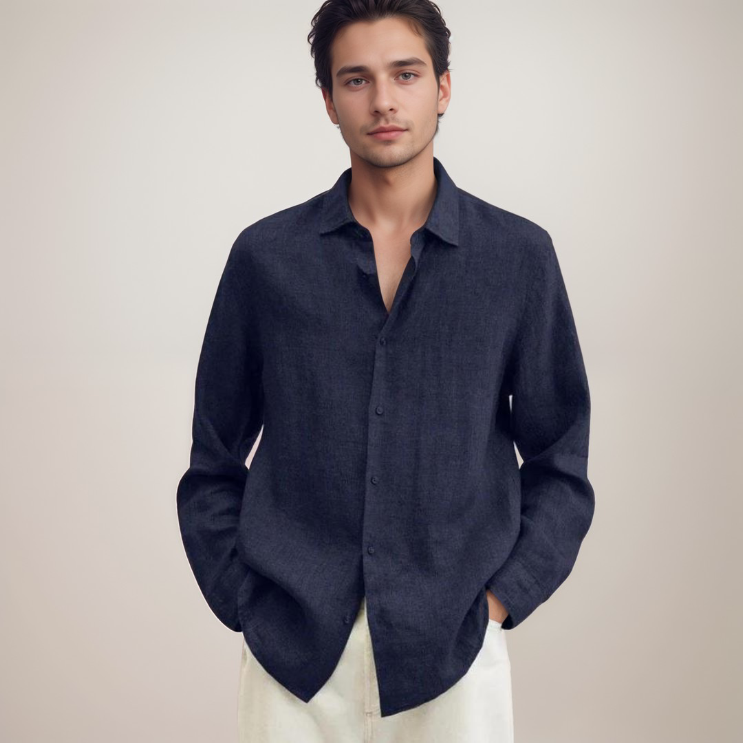 Image of Kieran | Men's Long Sleeve Button-Down Casual Shirt