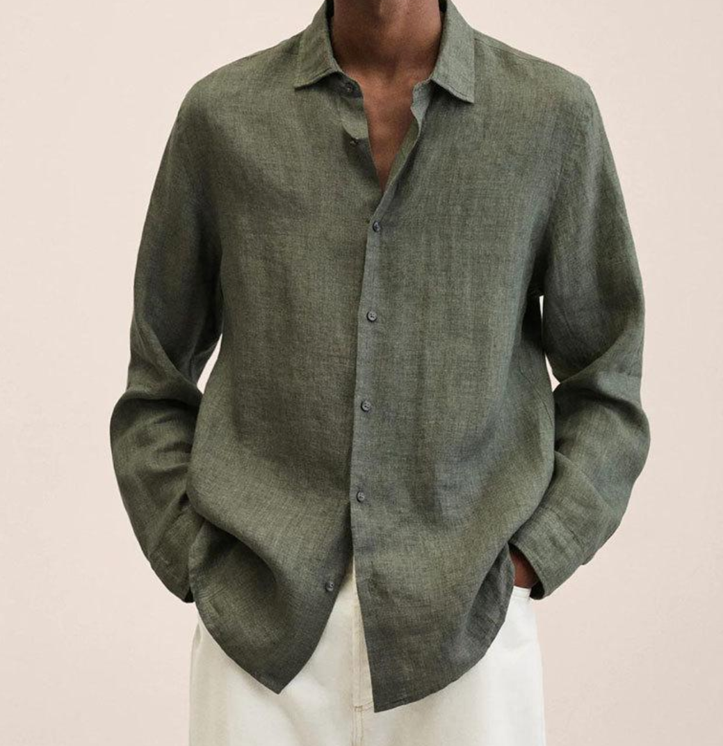 Image of Kieran | Men's Long Sleeve Button-Down Casual Shirt